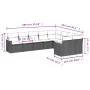 8-teiliges Gartensofa-Set und schwarze synthetische Rattankissen von , Gartensets - Ref: Foro24-3258703, Preis: 533,71 €, Rab...