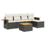 6-piece garden sofa set and black synthetic rattan cushions by , Garden sets - Ref: Foro24-3259165, Price: 350,68 €, Discount: %