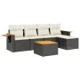 6-piece garden sofa set and black synthetic rattan cushions by , Garden sets - Ref: Foro24-3259165, Price: 350,89 €, Discount: %