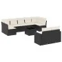 Garden sofa set 10 pieces with black synthetic rattan cushions by , Modular outdoor sofas - Ref: Foro24-3251763, Price: 592,9...