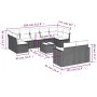 Garden sofa set 10 pieces with black synthetic rattan cushions by , Modular outdoor sofas - Ref: Foro24-3251763, Price: 592,9...