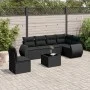 Set de comedor de jardín 7 pzas y cojines ratán sintético negro de , Conjuntos de jardín - Ref: Foro24-3253772, Precio: 459,3...