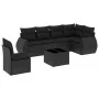Set de comedor de jardín 7 pzas y cojines ratán sintético negro de , Conjuntos de jardín - Ref: Foro24-3253772, Precio: 459,3...