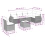 7-teiliges Garten-Essset und schwarze Kissen aus synthetischem Rattan von , Gartensets - Ref: Foro24-3253772, Preis: 465,34 €...