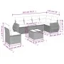 Set de comedor de jardín 7 pzas y cojines ratán sintético negro de , Conjuntos de jardín - Ref: Foro24-3253772, Precio: 459,3...