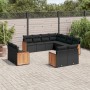11-piece garden sofa set and black synthetic rattan cushions by , Garden sets - Ref: Foro24-3258898, Price: 891,17 €, Discoun...