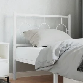 Cabecero de metal blanco 90 cm de , Cabeceros y pies de cama - Ref: Foro24-376303, Precio: 30,09 €, Descuento: %