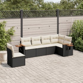 6-piece garden sofa set and black synthetic rattan cushions by , Garden sets - Ref: Foro24-3259256, Price: 387,93 €, Discount: %