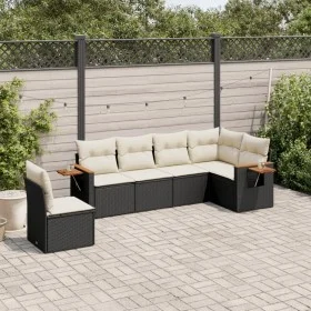 6-teiliges Gartensofa-Set und schwarze synthetische Rattankissen von , Gartensets - Ref: Foro24-3259256, Preis: 381,33 €, Rab...