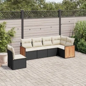 6-piece garden sofa set and black synthetic rattan cushions by , Garden sets - Ref: Foro24-3260096, Price: 383,24 €, Discount: %