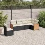 6-teilige Gartensofagarnitur und schwarze synthetische Rattankissen von , Gartensets - Ref: Foro24-3260096, Preis: 384,74 €, ...
