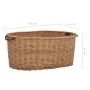 Firewood basket with natural willow carrying handles 78x54x34cm by vidaXL, Firewood bags and holders - Ref: Foro24-286983, Pr...