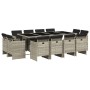 Set comedor jardín y cojines 13 pzas ratán sintético gris claro de , Conjuntos de jardín - Ref: Foro24-3210683, Precio: 891,1...