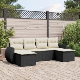 6-piece garden sofa set and black synthetic rattan cushions by , Garden sets - Ref: Foro24-3254053, Price: 375,25 €, Discount: %