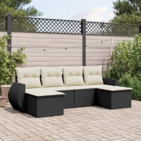 6-teilige Gartensofagarnitur und schwarze synthetische Rattankissen von , Gartensets - Ref: Foro24-3254053, Preis: 360,86 €, ...