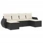 6-piece garden sofa set and black synthetic rattan cushions by , Garden sets - Ref: Foro24-3254053, Price: 375,25 €, Discount: %
