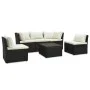 Gartenmöbel und Kissen Set 4-teilig synthetisches Rattan braun von vidaXL, Outdoor-Sofas - Ref: Foro24-47810, Preis: 416,37 €...
