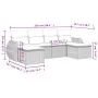6-teilige Gartensofagarnitur und schwarze synthetische Rattankissen von , Gartensets - Ref: Foro24-3254053, Preis: 373,67 €, ...