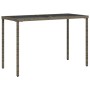 Gartentisch Glasoberfläche PE Rattan grau 115x54x74 cm von , Gartentische - Ref: Foro24-365073, Preis: 62,98 €, Rabatt: %