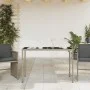 Mesa de jardín superficie de vidrio ratán PE gris 115x54x74 cm de , Mesas de jardín - Ref: Foro24-365073, Precio: 72,37 €, De...