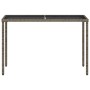 Gartentisch Glasoberfläche PE Rattan grau 115x54x74 cm von , Gartentische - Ref: Foro24-365073, Preis: 62,98 €, Rabatt: %