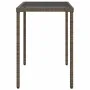 Gartentisch Glasoberfläche PE Rattan grau 115x54x74 cm von , Gartentische - Ref: Foro24-365073, Preis: 72,37 €, Rabatt: %