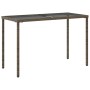 Garden table glass surface PE rattan gray 115x54x74 cm by , Garden tables - Ref: Foro24-365073, Price: 56,59 €, Discount: %