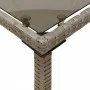 Gartentisch Glasoberfläche PE Rattan grau 115x54x74 cm von , Gartentische - Ref: Foro24-365073, Preis: 72,37 €, Rabatt: %