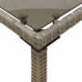 Gartentisch Glasoberfläche PE Rattan grau 115x54x74 cm von , Gartentische - Ref: Foro24-365073, Preis: 62,98 €, Rabatt: %