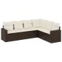 6-piece garden sofa set and brown synthetic rattan cushions by , Garden sets - Ref: Foro24-3219003, Price: 405,81 €, Discount: %