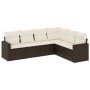 Set sofás de jardín 6 piezas y cojines ratán sintético marrón de , Conjuntos de jardín - Ref: Foro24-3219003, Precio: 412,15 ...