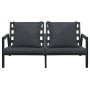 Muebles de jardín 5 pzas y cojines de aluminio gris oscuro de vidaXL, Conjuntos de jardín - Ref: Foro24-47819, Precio: 874,59 €