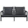 Muebles de jardín 5 pzas y cojines de aluminio gris oscuro de vidaXL, Conjuntos de jardín - Ref: Foro24-47819, Precio: 861,86...