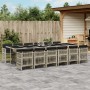 Garden dining set and cushions 13 pieces light gray synthetic rattan by , Garden sets - Ref: Foro24-3210947, Price: 834,23 €,...