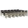Set comedor jardín y cojines 13 pzas ratán sintético gris claro de , Conjuntos de jardín - Ref: Foro24-3210947, Precio: 757,88 €