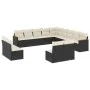 Gartensofa- und Kissenset 13-teilig aus schwarzem synthetischem Rattan von , Gartensets - Ref: Foro24-3258885, Preis: 746,24 ...