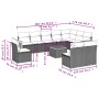 11-teiliges Gartensofa-Set und schwarze synthetische Rattankissen von , Gartensets - Ref: Foro24-3260158, Preis: 652,34 €, Ra...