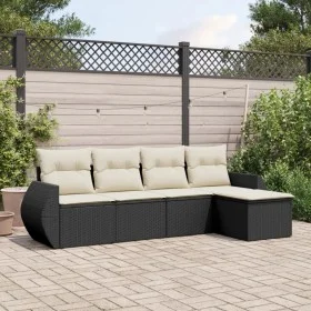 5-piece garden furniture set and black synthetic rattan cushions by , Garden sets - Ref: Foro24-3253623, Price: 323,66 €, Dis...