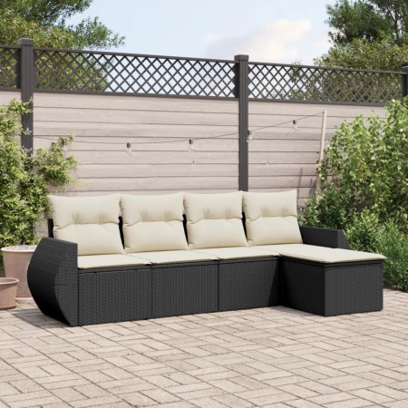 5-teiliges Gartenmöbel-Set und schwarze synthetische Rattankissen von , Gartensets - Ref: Foro24-3253623, Preis: 316,61 €, Ra...