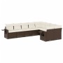 9-piece garden sofa set and brown synthetic rattan cushions by , Garden sets - Ref: Foro24-3252980, Price: 618,48 €, Discount: %