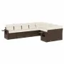 9-piece garden sofa set and brown synthetic rattan cushions by , Garden sets - Ref: Foro24-3252980, Price: 610,70 €, Discount: %