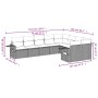 9-piece garden sofa set and brown synthetic rattan cushions by , Garden sets - Ref: Foro24-3252980, Price: 618,48 €, Discount: %