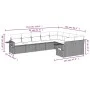 9-teiliges Gartensofa-Set und braune Kissen aus synthetischem Rattan von , Gartensets - Ref: Foro24-3252980, Preis: 610,65 €,...