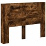 Bed headboard with LED light smoked oak 140x16.5x103.5 cm by , Headboards and footboards - Ref: Foro24-839249, Price: 91,95 €...