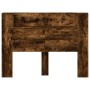 Bed headboard with LED light smoked oak 140x16.5x103.5 cm by , Headboards and footboards - Ref: Foro24-839249, Price: 91,95 €...