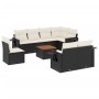 8-teiliges Gartensofa-Set und schwarze synthetische Rattankissen von , Gartensets - Ref: Foro24-3256987, Preis: 576,75 €, Rab...