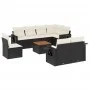 8-teiliges Gartensofa-Set und schwarze synthetische Rattankissen von , Gartensets - Ref: Foro24-3256987, Preis: 568,16 €, Rab...
