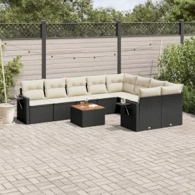 Garden sofa set 10 pieces with black synthetic rattan cushions by , Garden sets - Ref: Foro24-3257050, Price: 584,93 €, Disco...