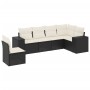 6-piece garden sofa set and black synthetic rattan cushions by , Garden sets - Ref: Foro24-3254963, Price: 389,85 €, Discount: %