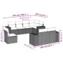 8-teiliges Gartensofa-Set und schwarze synthetische Rattankissen von , Gartensets - Ref: Foro24-3255173, Preis: 552,64 €, Rab...